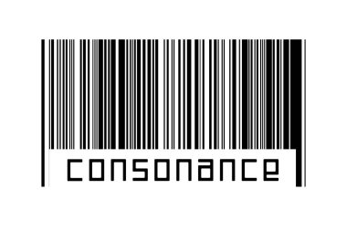 Beyaz arkaplanda barkod ve aşağıda da yazıt ahengi. Ticaret ve küreselleşme kavramı