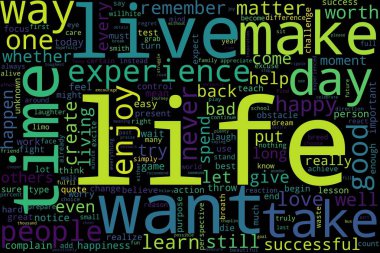 Siyah arka planda kelime bulutu konsepti.