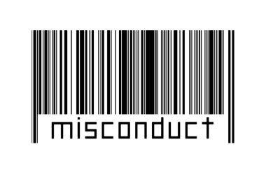 Dijitalleştirme kavramı. Siyah yatay çizgilerin barkodu ve aşağıdaki yazıt görevi suiistimali.