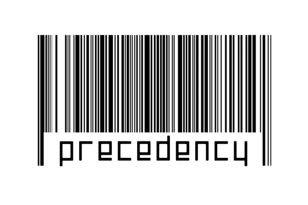 Barcode Λευκό Φόντο Προηγούμενο Επιγραφή Παρακάτω Έννοια Του Εμπορίου Και — Φωτογραφία Αρχείου