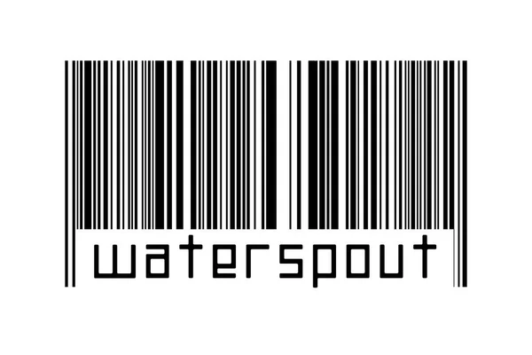 Barcode White Background Inscription Waterspout Concept Trading Globalization — Stock Photo, Image