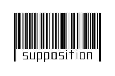 Beyaz arkaplanda barkod ve altında da yazı tahmini var. Ticaret ve küreselleşme kavramı