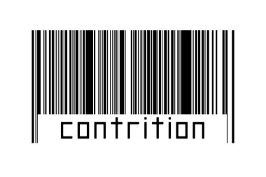 Beyaz arka planda barkod ve altında da yazıtlar var. Ticaret ve küreselleşme kavramı