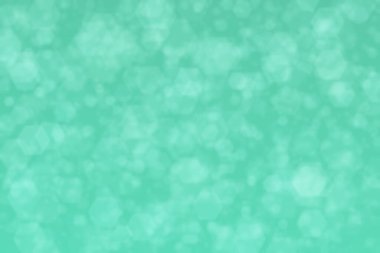 altıgen şekilli bokeh noktalarıyla odaklanmış soyut aquamarine arkaplanı