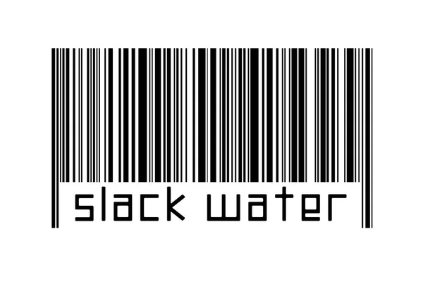 Code Barres Sur Fond Blanc Avec Inscription Slack Water Concept — Photo