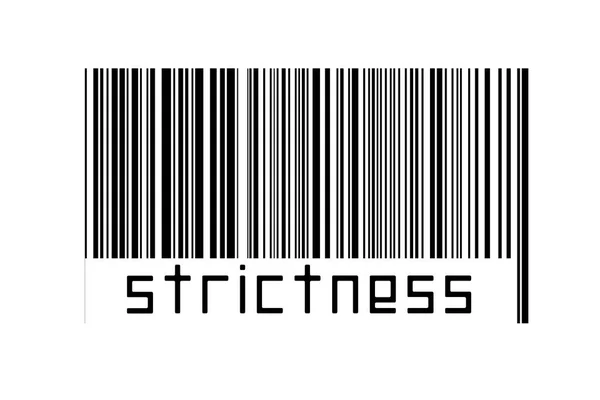 Digitalisierungskonzept Barcode Von Schwarzen Horizontalen Linien Mit Beschriftung Strenge Unten — Stockfoto