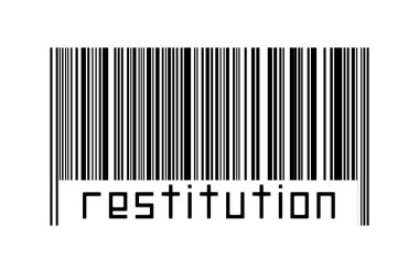 Dijitalleştirme kavramı. Altında yazıt iadesi bulunan siyah yatay çizgilerin barkodu.