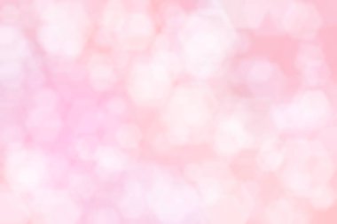 Altıgen şekilli bokeh noktalı mor ve pembe soyut odaklanmış arkaplan