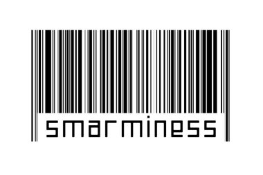 Dijitalleştirme kavramı. Altında akıllı yazılar bulunan siyah yatay çizgilerin barkodu.