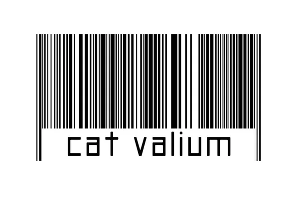 Digitalisierungskonzept Barcode Schwarzer Horizontaler Linien Mit Der Aufschrift Cat Valium — Stockfoto