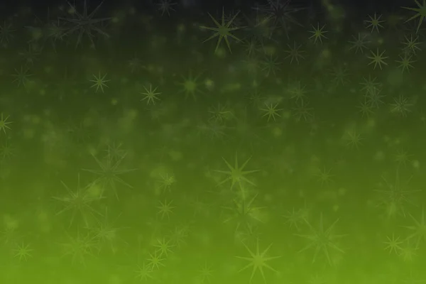 緑と暗の抽象的背景星形のボケスポット — ストック写真