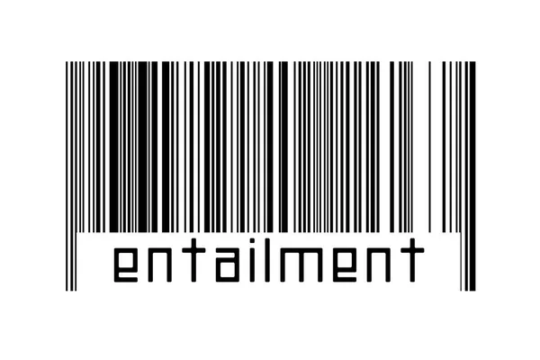 Barcode White Background Inscription Entailment Concept Trading Globalization — Stock Photo, Image