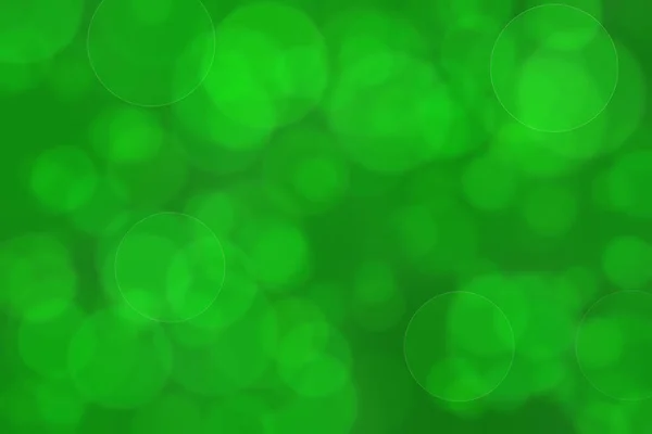 Fondo Abstracto Verde Desenfocado Con Forma Círculo Manchas Bokeh — Foto de Stock