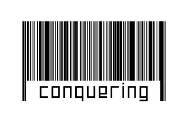 Dijitalleştirme kavramı. Altında yazılar olan siyah yatay çizgilerin barkodu.