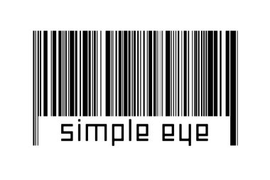 Dijitalleştirme kavramı. Siyah yatay çizgilerin barkodu ve yazıt altında basit göz var.