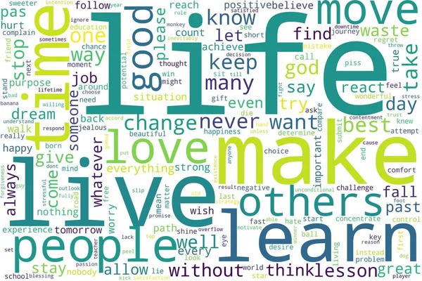 Word Cloud Life Koncepció Fehér Háttér — Stock Fotó