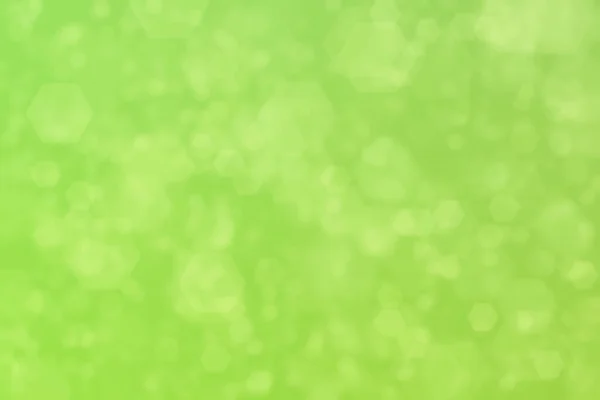 Zelené Abstraktní Rozostřené Pozadí Bokeh Skvrnami Tvaru Šestiúhelníku — Stock fotografie