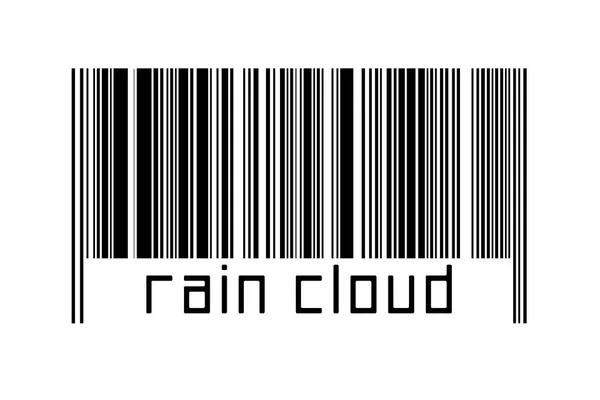 Digitaliseringsconcept Barcode Van Zwarte Horizontale Lijnen Met Daaronder Inscriptie Regenwolk — Stockfoto