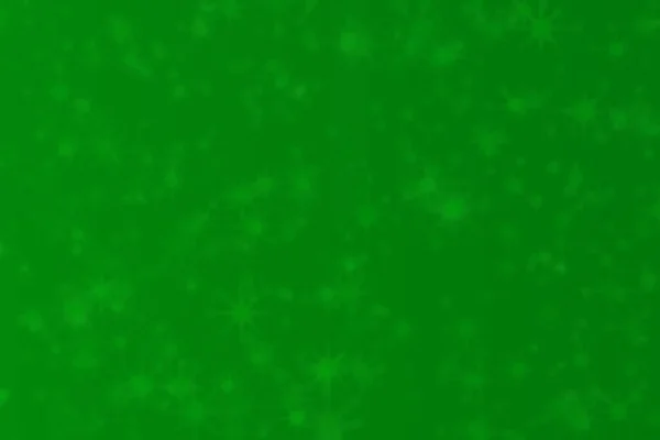 Zöld Elvont Disszidált Háttér Csillag Alakú Bokeh Foltok — Stock Fotó