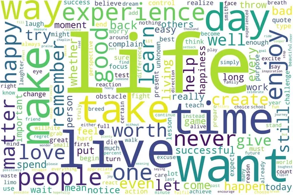 Word Cloud Life Koncepció Fehér Háttér — Stock Fotó