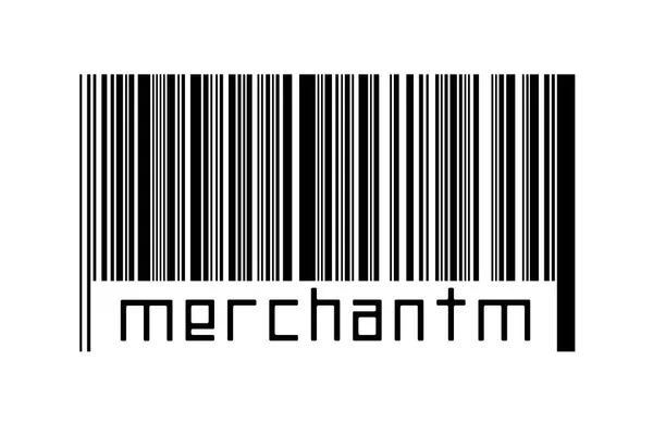 Barcode Λευκό Φόντο Επιγραφή Commertman Παρακάτω Έννοια Του Εμπορίου Και — Φωτογραφία Αρχείου