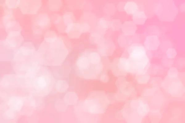 Pink Abstract Defocused Background Hexagon Shape Bokeh Spots — Stock Photo, Image