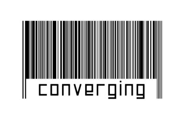 Dijitalleştirme kavramı. Altında yazı olan siyah yatay çizgilerin barkodu.