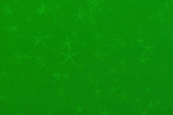 Fondo Desenfocado Abstracto Verde Con Manchas Bokeh Forma Estrella —  Fotos de Stock