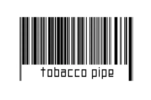 Barcode Λευκό Φόντο Επιγραφή Πίπα Καπνού Παρακάτω Έννοια Του Εμπορίου — Φωτογραφία Αρχείου