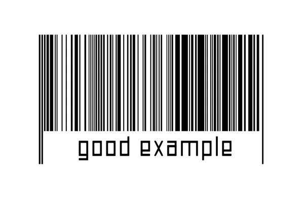 Digitalisierungskonzept Barcode Schwarzer Horizontaler Linien Mit Beschriftung Gutes Beispiel Unten — Stockfoto