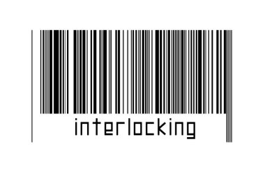 Altında yazıt olan beyaz arkaplanda barkod. Ticaret ve küreselleşme kavramı