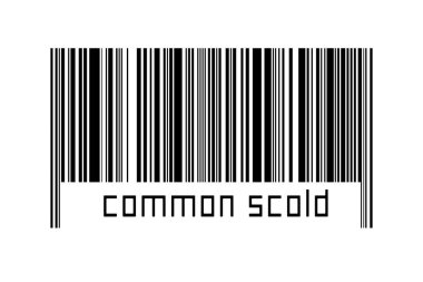 Beyaz arkaplandaki barkod ve alttaki yazıda kullanılan azarlama. Ticaret ve küreselleşme kavramı