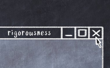 Tarayıcı penceresini başlık titizliğiyle kapatılıyor. Tebeşir çizimi. Sorunlarla başa çıkma kavramı