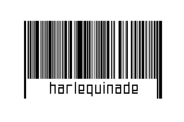 デジタル化の概念 碑文のある黒の水平線のバーコード Harlequinade — ストック写真