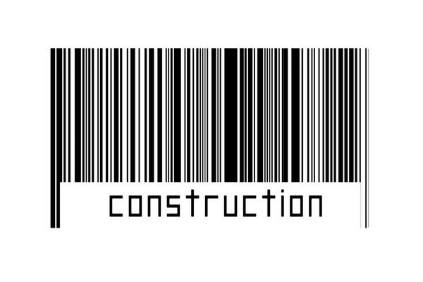 Digitalization Concept Barcode Black Horizontal Lines Inscription Construction — Stock Photo, Image