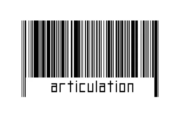 Barcode White Background Inscription Articulation Concept Trading Globalization — Stock Photo, Image