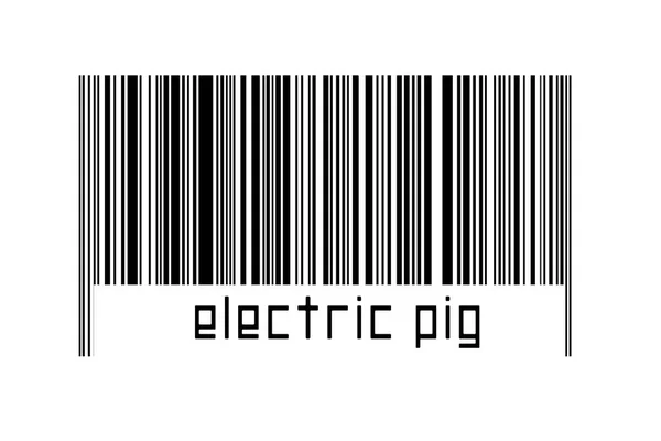 Barcode Auf Weißem Hintergrund Mit Der Aufschrift Elektrisches Schwein Unten — Stockfoto