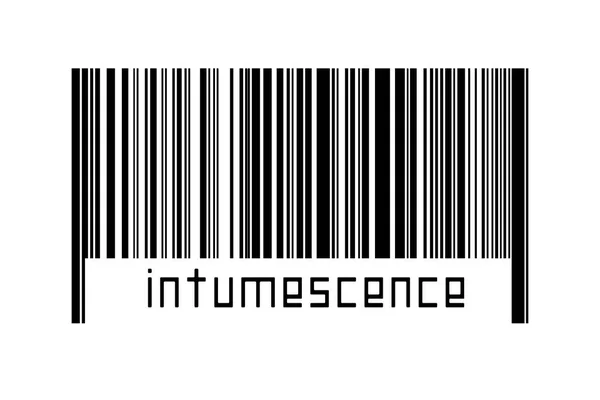 Barcode Λευκό Φόντο Την Επιγραφή Intumescence Παρακάτω Έννοια Του Εμπορίου — Φωτογραφία Αρχείου