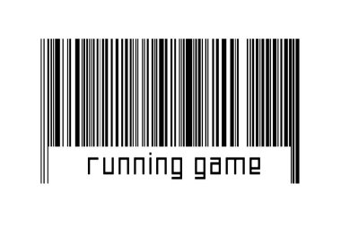 Dijitalleştirme kavramı. Altında yazıt çalıştırma oyunu bulunan siyah yatay çizgilerin barkodu.