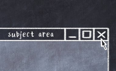 Başlık alanı olan tarayıcı penceresi kapatılıyor. Tebeşir çizimi. Sorunlarla başa çıkma kavramı