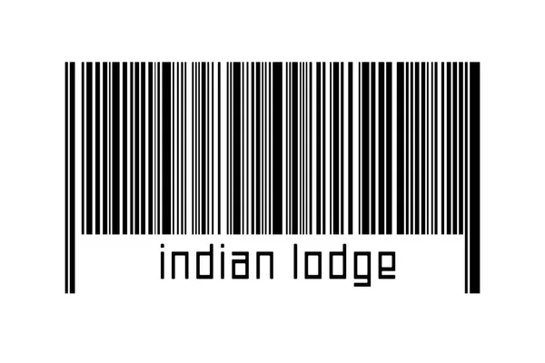 Digitalisierungskonzept Barcode Von Schwarzen Horizontalen Linien Mit Der Inschrift Indian — Stockfoto