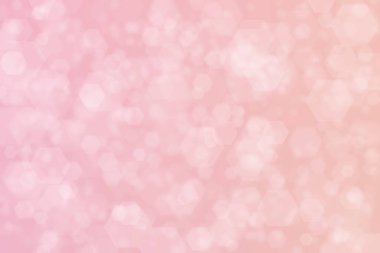 Altıgen şekilli bokeh noktalı pembe soyut odaklanmış arkaplan