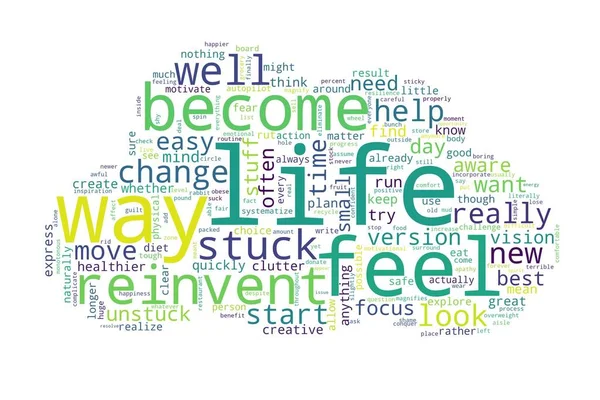 Word Cloud Life Concept Witte Achtergrond — Stockfoto