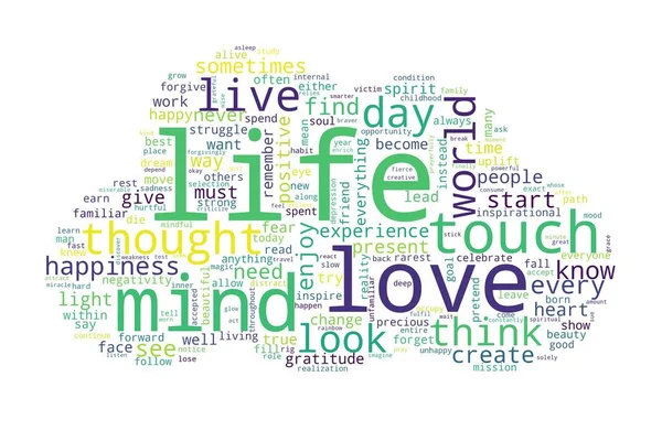Word Cloud Life Concept Witte Achtergrond — Stockfoto