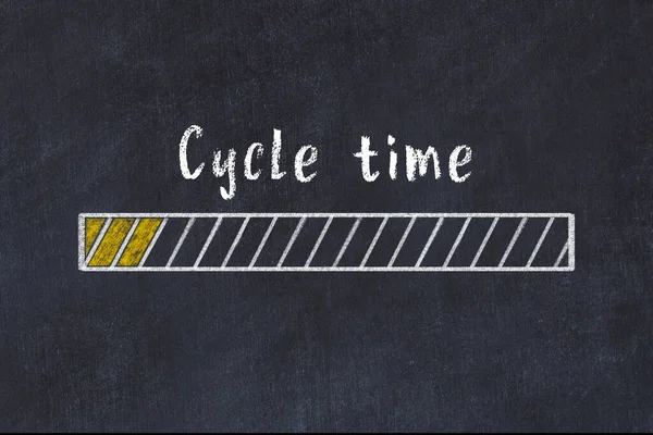 Kpi 개념이다 Chalk Progress Bar Inscription Cycle Time — 스톡 사진