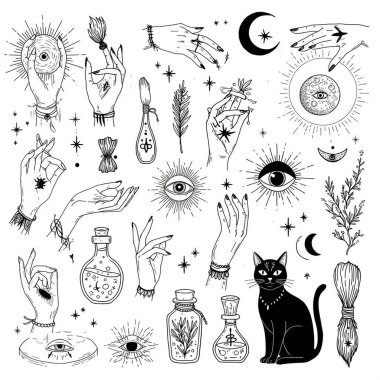 Kışlık çelenkler ve çelenkler kartlar ve dekorlar için temiz ölçeklenebilir vektörler olarak oluşturuldu.