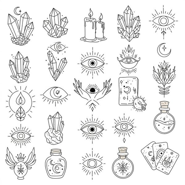 Wool mittens with snowflake ornament drawn as clean vector illustration.