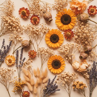 Doğal kurumuş çiçek bezi..