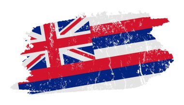 Havai bayrağını sıkıntılı, boyalı bir fırça darbesi olarak tasvir eden bir grafik..