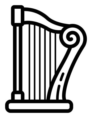 Detaylı kıvrımları ve dizeleri olan arp görüntüsü